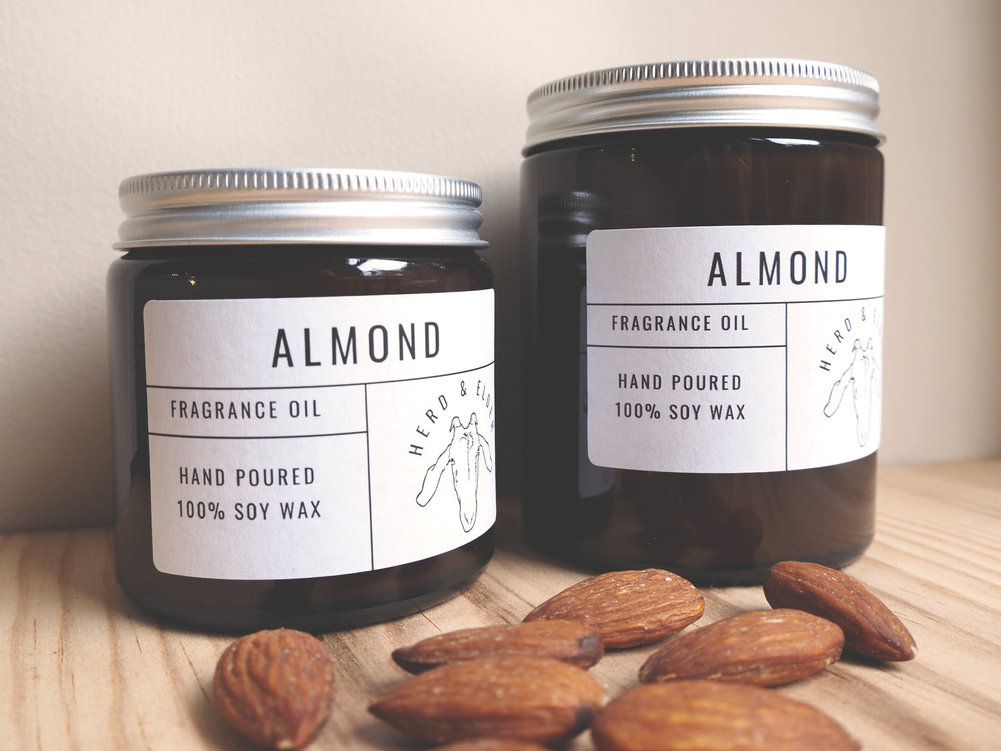 Almond Soy Wax Candle – Marzipan, Vanilla & Cherry