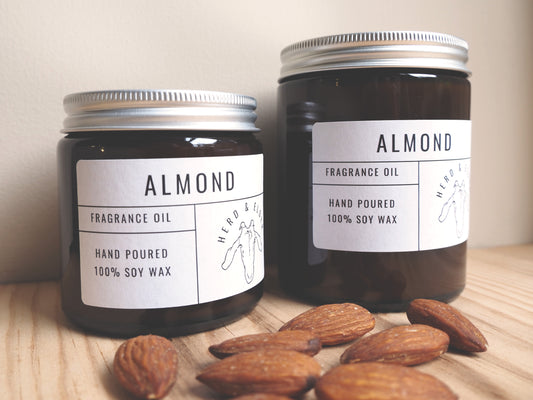 Almond Soy Wax Candle – Marzipan, Vanilla & Cherry