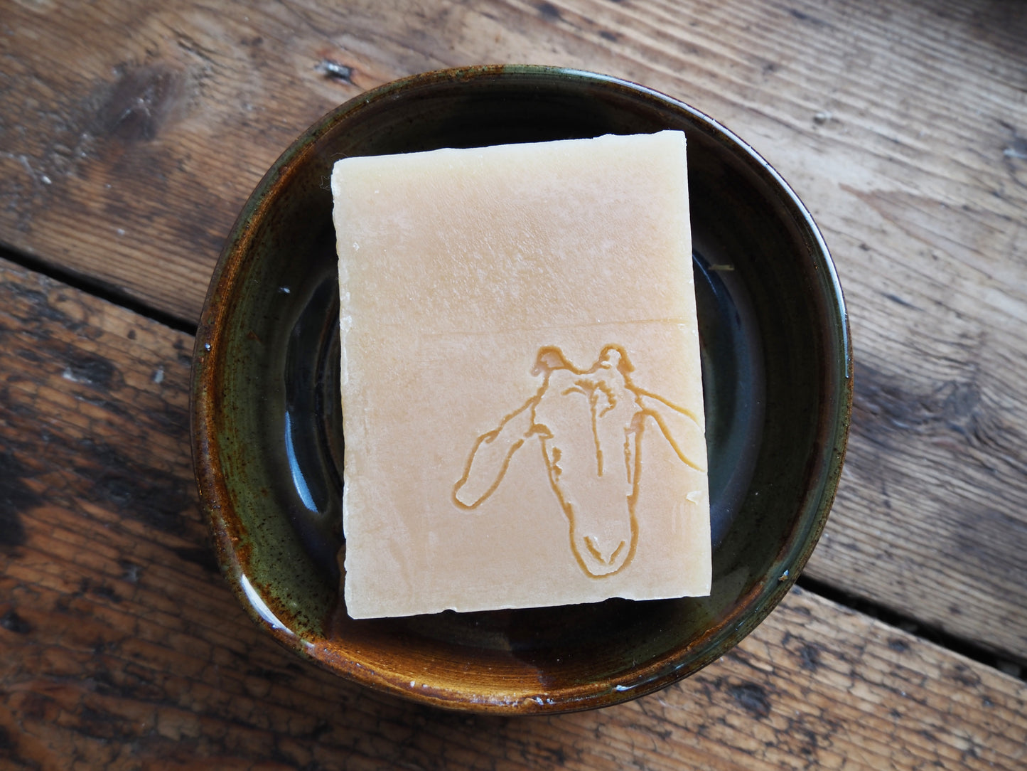 Handmade Stoneware Soap Dish – Embossed with Herd and Elder Logo