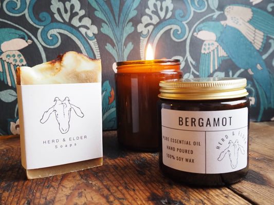 Bergamot Soy Candle – Fresh Citrus Scent with Pure Essential Oil