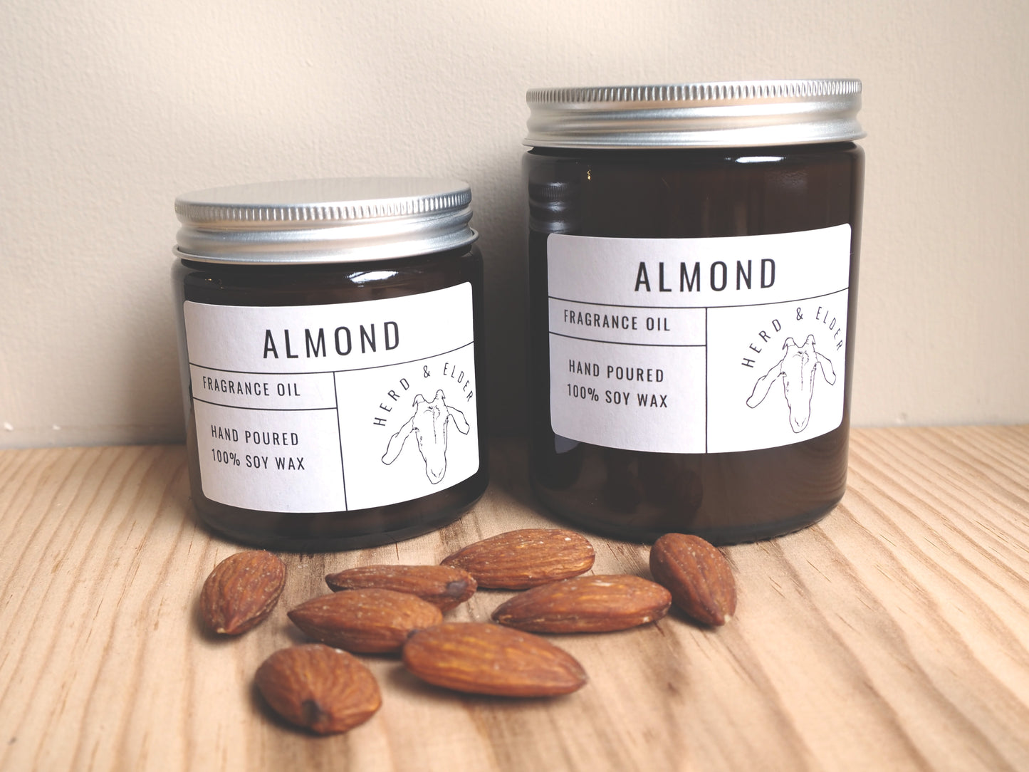 Almond Soy Wax Candle – Marzipan, Vanilla & Cherry