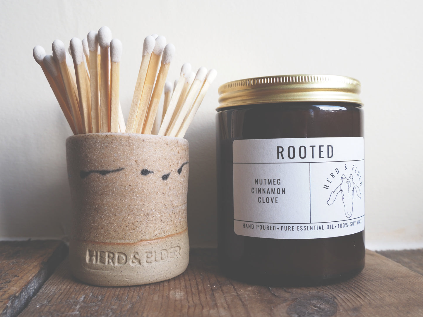 ceramic match striker pot gift set