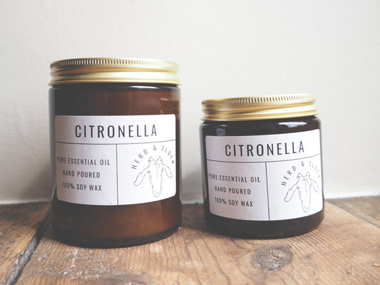 Citronella Soy Candle – Natural Outdoor Candle with Pure Essential Oil