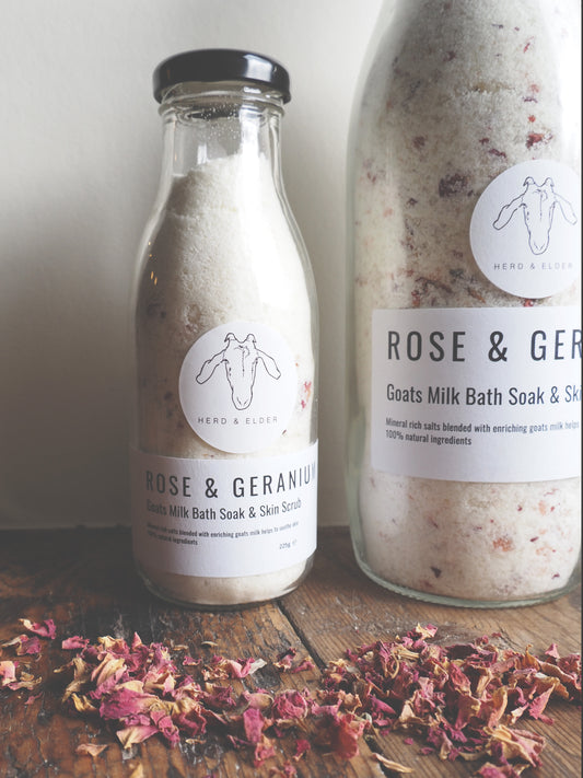 rose goat milk bath salts