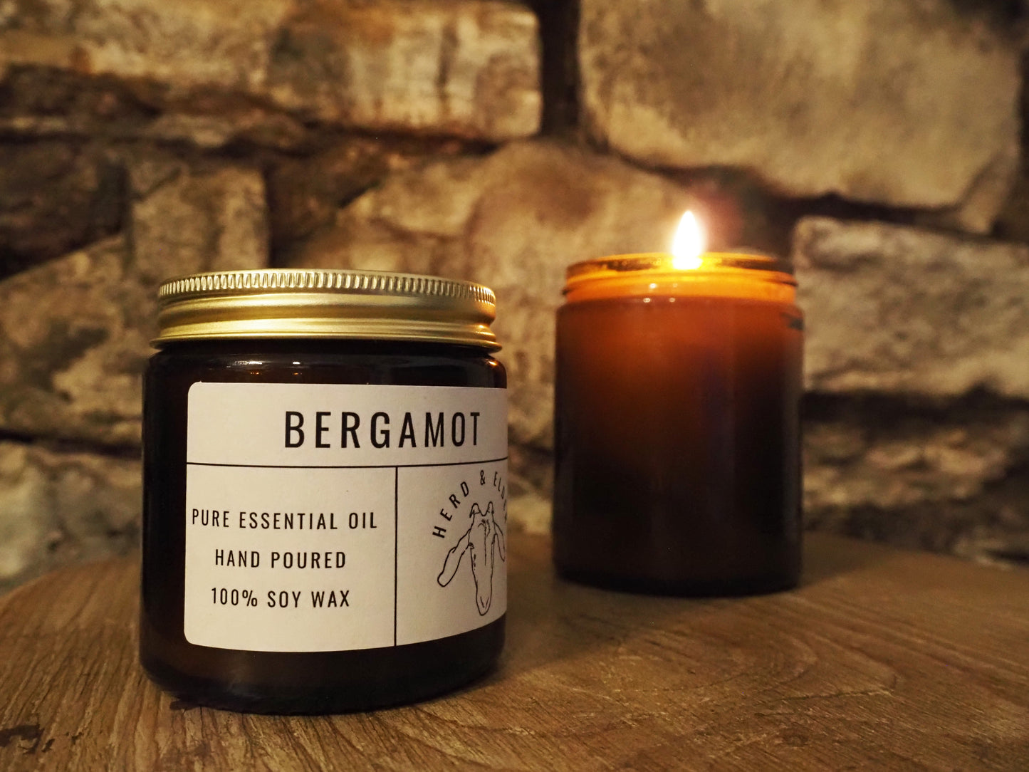 Bergamot Soy Candle – Fresh Citrus Scent with Pure Essential Oil