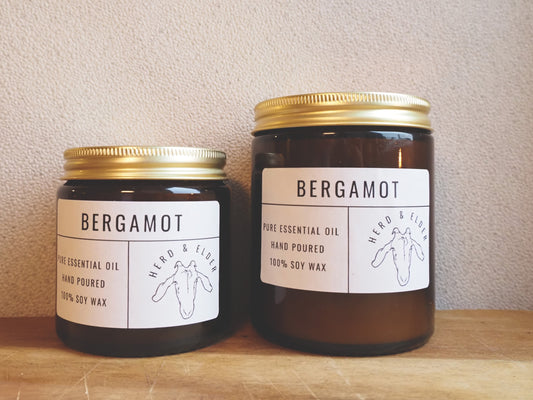 Bergamot Soy Candle – Fresh Citrus Scent with Pure Essential Oil