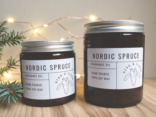 Christmas Soy Wax Candle – Nordic Spruce Pine Tree