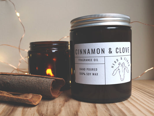 Christmas Soy Wax Candle – Cinnamon & Clove