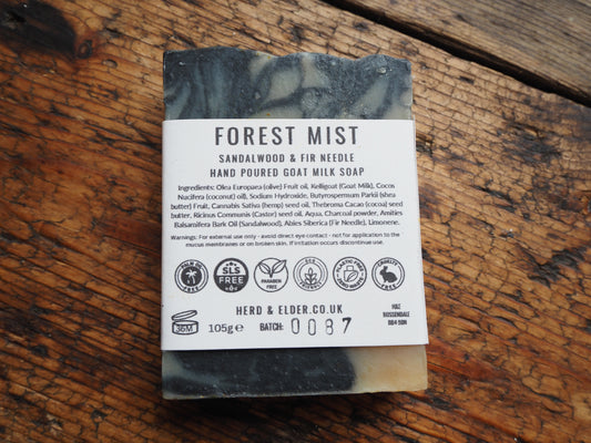 Forest Mist Goats’ Milk Soap – Sandalwood & Fir Needle | Natural, Handmade, Palm-Free