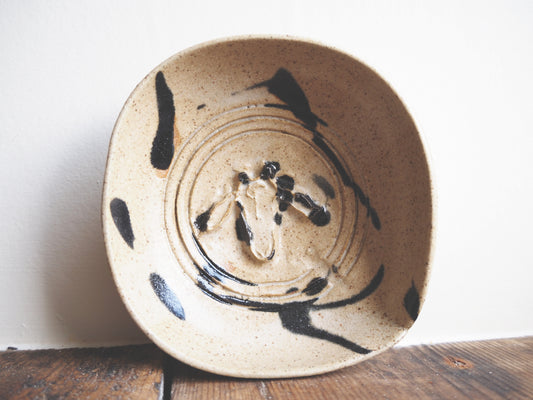 Handmade Oat-Glazed Ceramic Soap Dish – Natural Stoneware for Goat Milk Soap