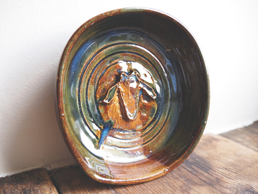 Handmade Stoneware Soap Dish – Embossed with Herd and Elder Logo