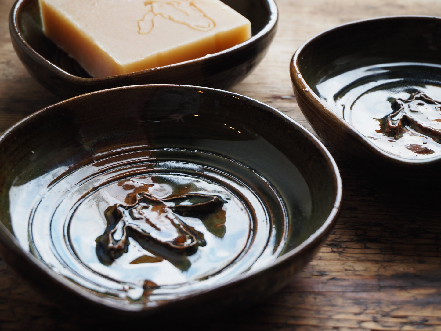 Handmade Stoneware Soap Dish – Embossed with Herd and Elder Logo