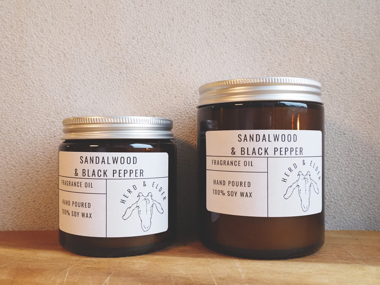 Sandalwood & Black Pepper Soy Candle – Warm, Spiced & Sophisticated Scent