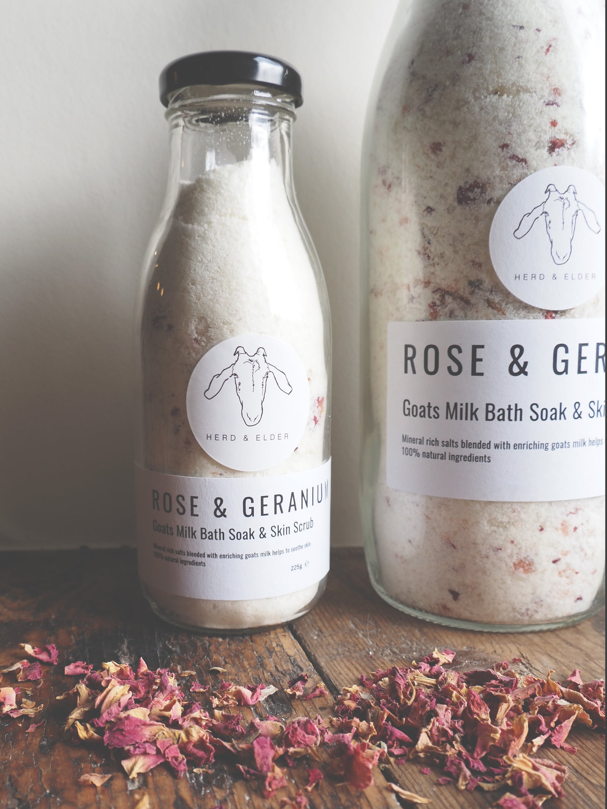 rose goat milk bath salts