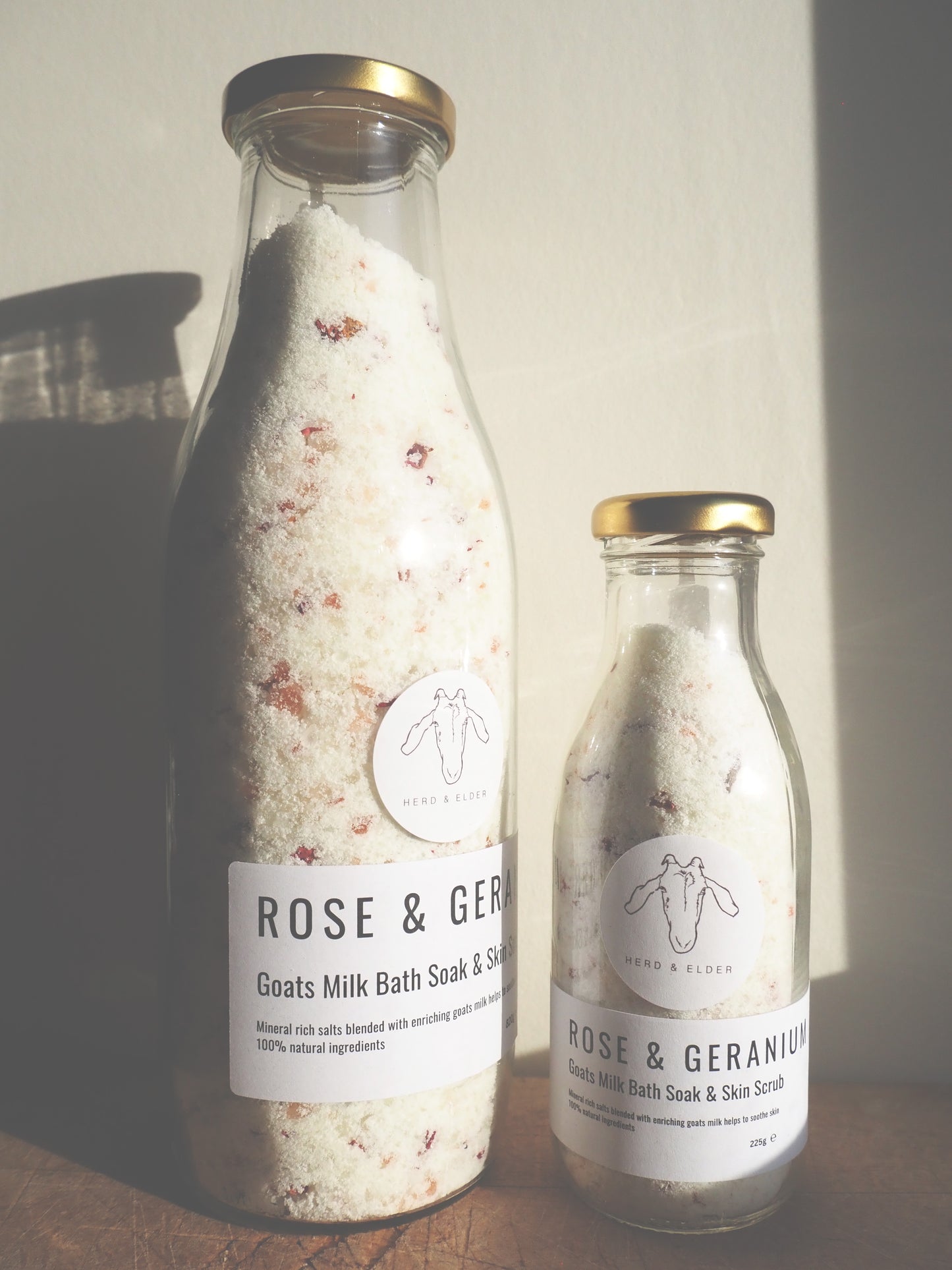 Goat Milk Bath Salts Rose & Geranium – Handmade Botanical Soak