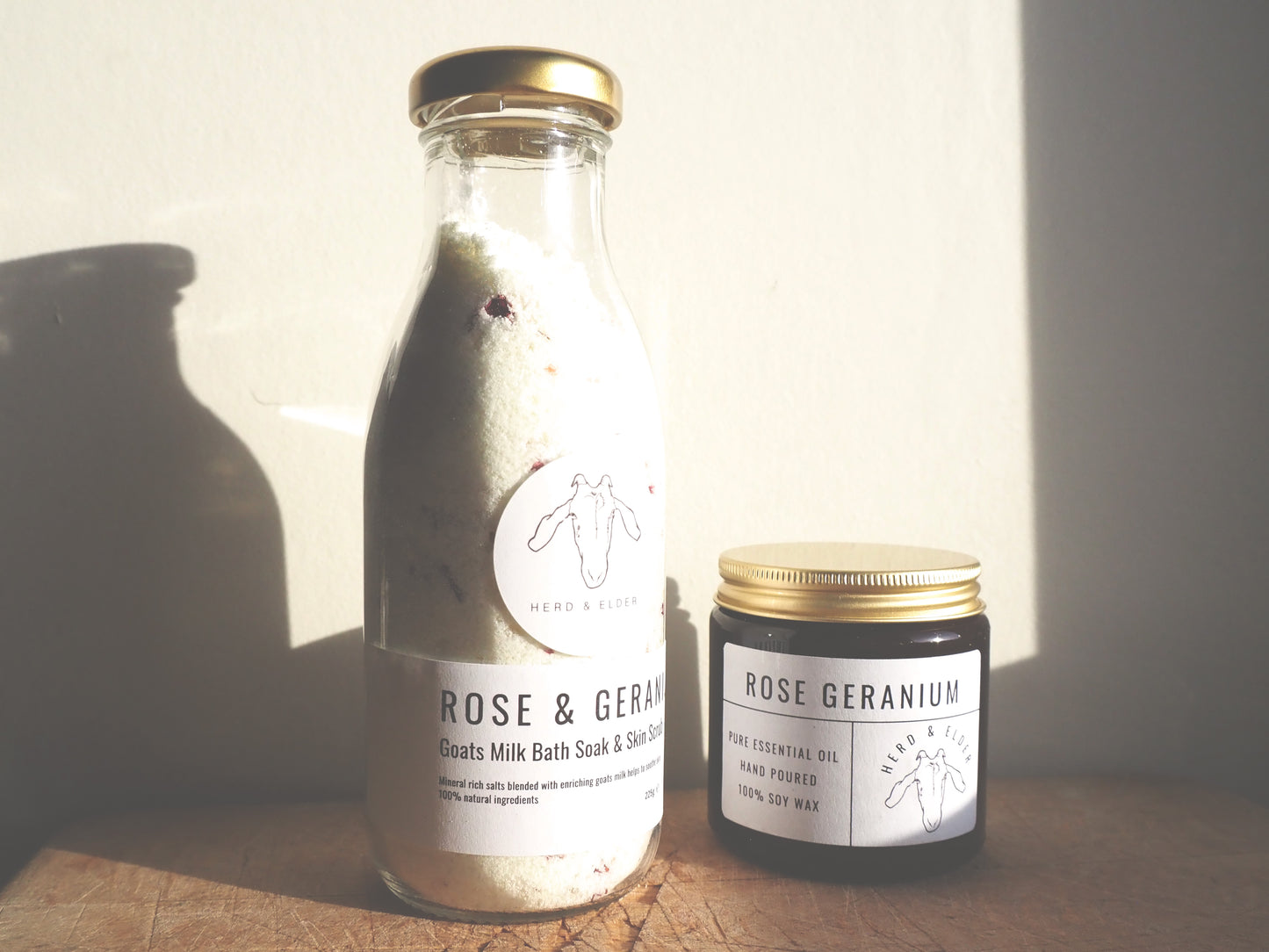 Goat Milk Bath Salts Rose & Geranium – Handmade Botanical Soak