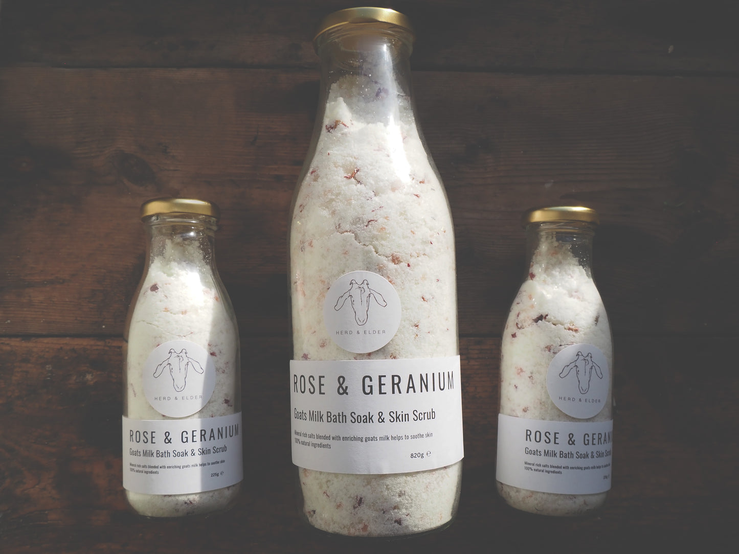 Goat Milk Bath Salts Rose & Geranium – Handmade Botanical Soak