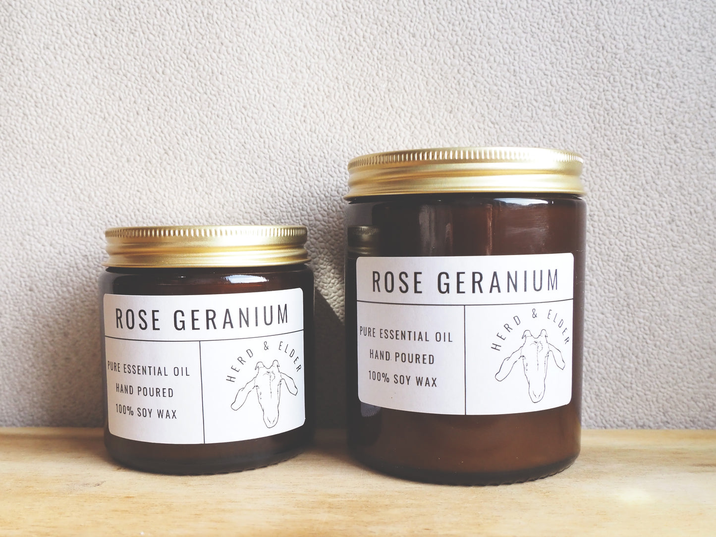 Rose Geranium Soy Candle – Calming Floral Scent with Pure Essential Oils