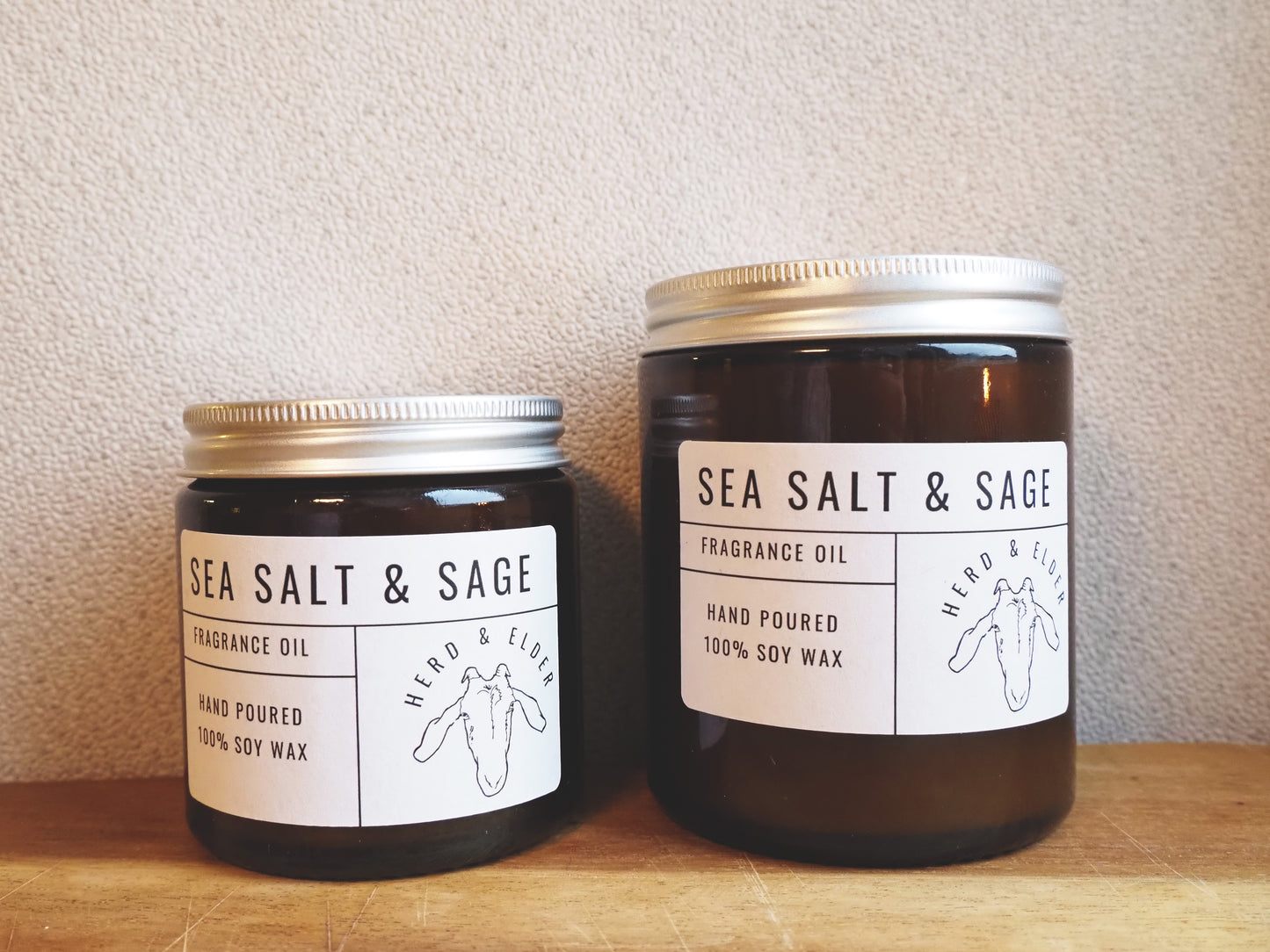 Sea Salt & Sage Soy Candle – Fresh Coastal Scent with Earthy Aromatics