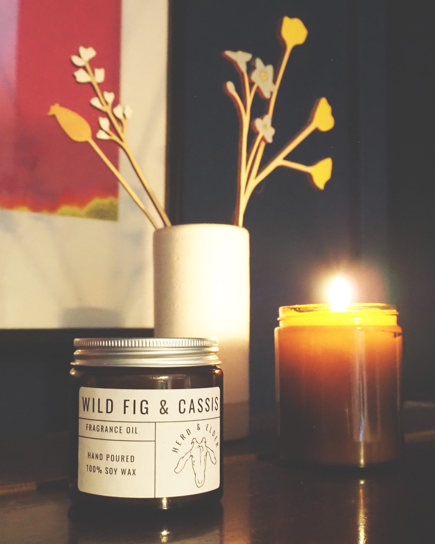 Wild Fig & Cassis Soy Candle – Fruity & Earthy Scent